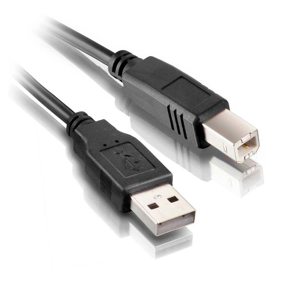 CABO DE IMPRESSORA USB-A 3 METROS (M) PARA USB-B (M) PRATA MANHATTAN