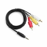 CABO 3,5mm ESTÉREO MACHO PARA 3 RCA MACHO 1,5 M