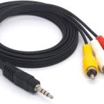CABO 3,5mm ESTÉREO MACHO PARA 3 RCA MACHO 1,5 M