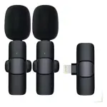 Microfone Lapela, Duplo para  Lightning, Usb-C, Micro USB