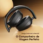 Headphone Oraimo Bluetooth Over-Ear com Cancelamento de Ruído – Preto